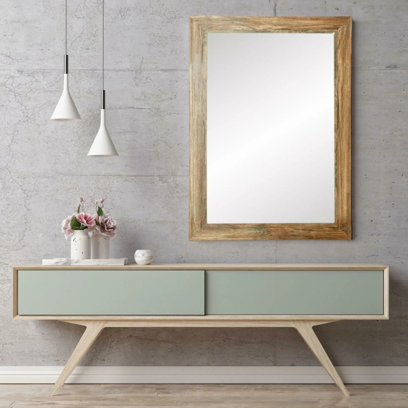 Budget ๐ BrandtWorks Soft Brown Barnwood Wall Mirror โ