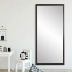 New ๐ฏ Floor & Leaning BrandtWorks Textured Farmhouse Floor Mirror - Espresso โญ