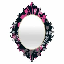 Deals ✨ Bathroom Vanity Deny Designs Rachael Taylor Cow Parsley Baroque Mirror ✔️