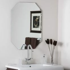 Best reviews of β Decor Wonderland Frameless Mirrors Décor Wonderland Frameless Dewey Wall Mirror - 23.5W X 31.5H In. π