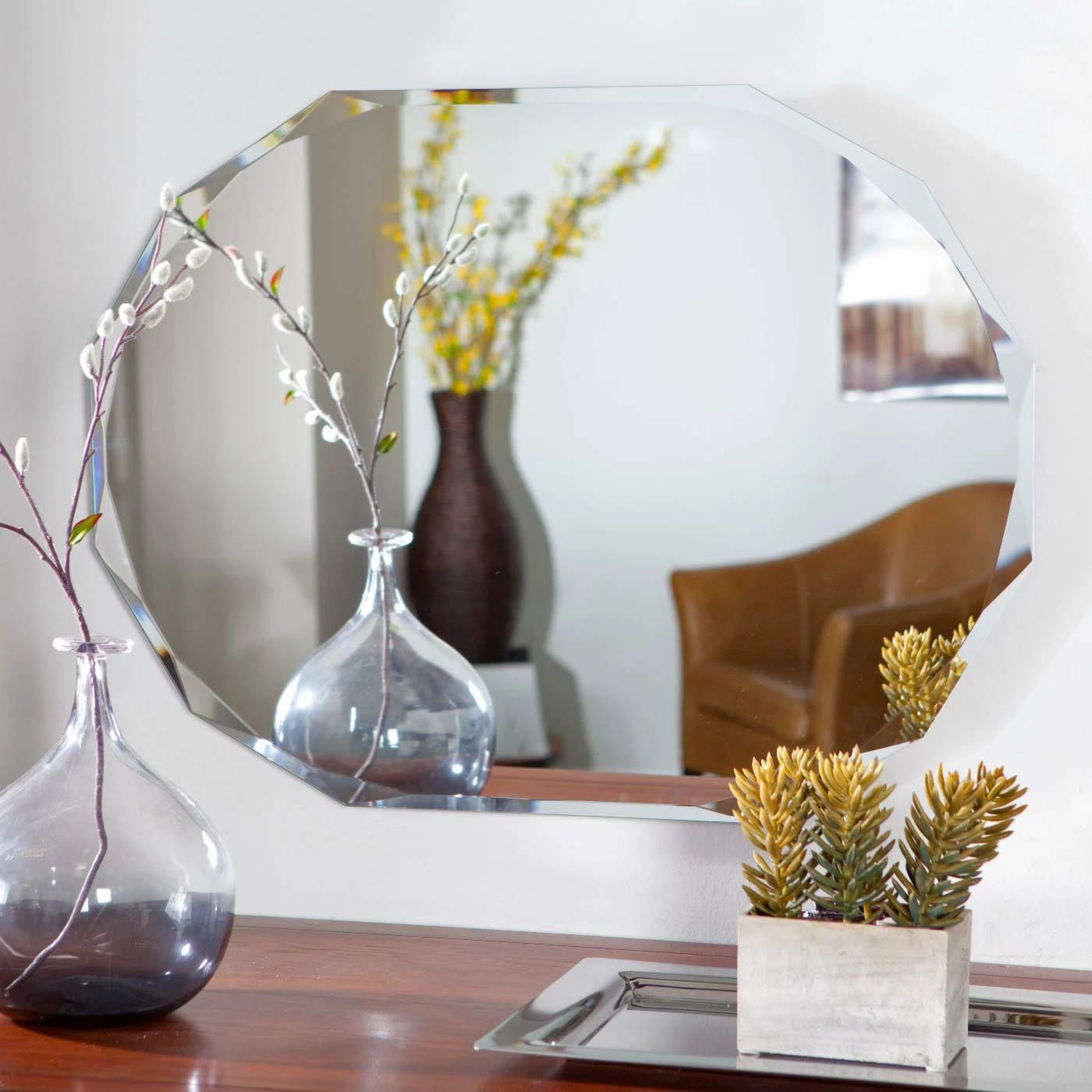 Deals 👍 Decor Wonderland Frameless Mirrors Décor Wonderland Frameless Diamond Wall Mirror 🎉