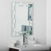 Budget 😉 Decor Wonderland Frameless Mirrors Décor Wonderland Quebec Modern Bathroom Wall Mirror - 24W X 32H In. 💯
