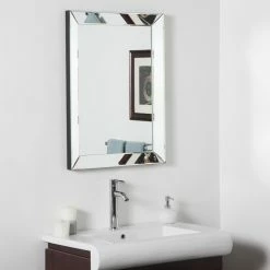 Budget π₯° Decor Wonderland Frameless Mirrors Décor Wonderland Modern Framed Wall Mirror - 24W X 32H In. π
