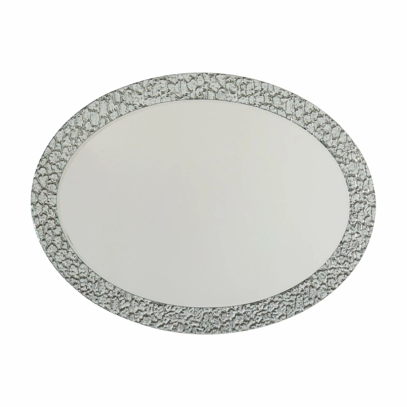 Cheap 🛒 Decor Wonderland Jewel Oval Frameless Wall Mirror - 23.6W X 31.5H In. 😀