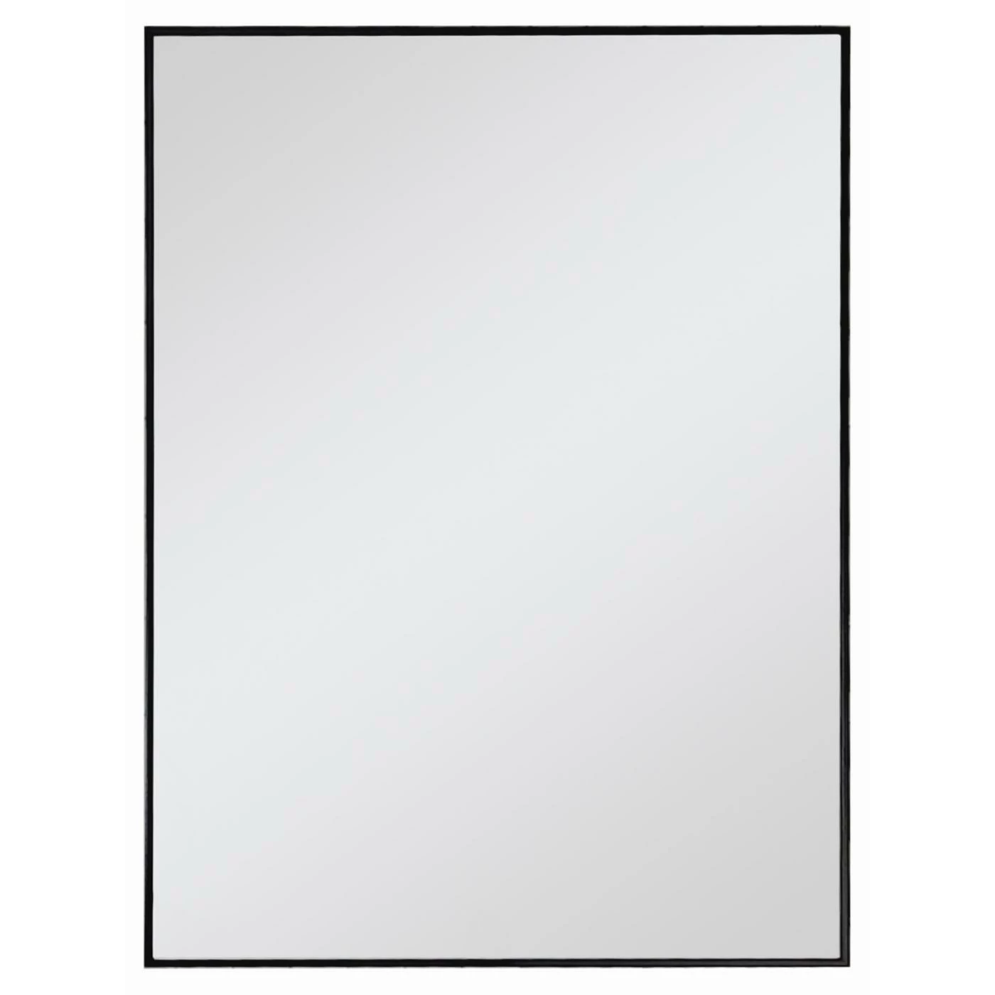 Deals โ๏ธ Decor Wonderland Venta Modern Black Framed Wall Mirror With Dual Mounting Brackets ๐งจ