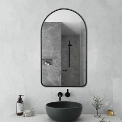 Best Sale β Decor Wonderland Rita Arch Black Metal Framed Oval Wall Mirror 19.6 X 31.5 In. βοΈ