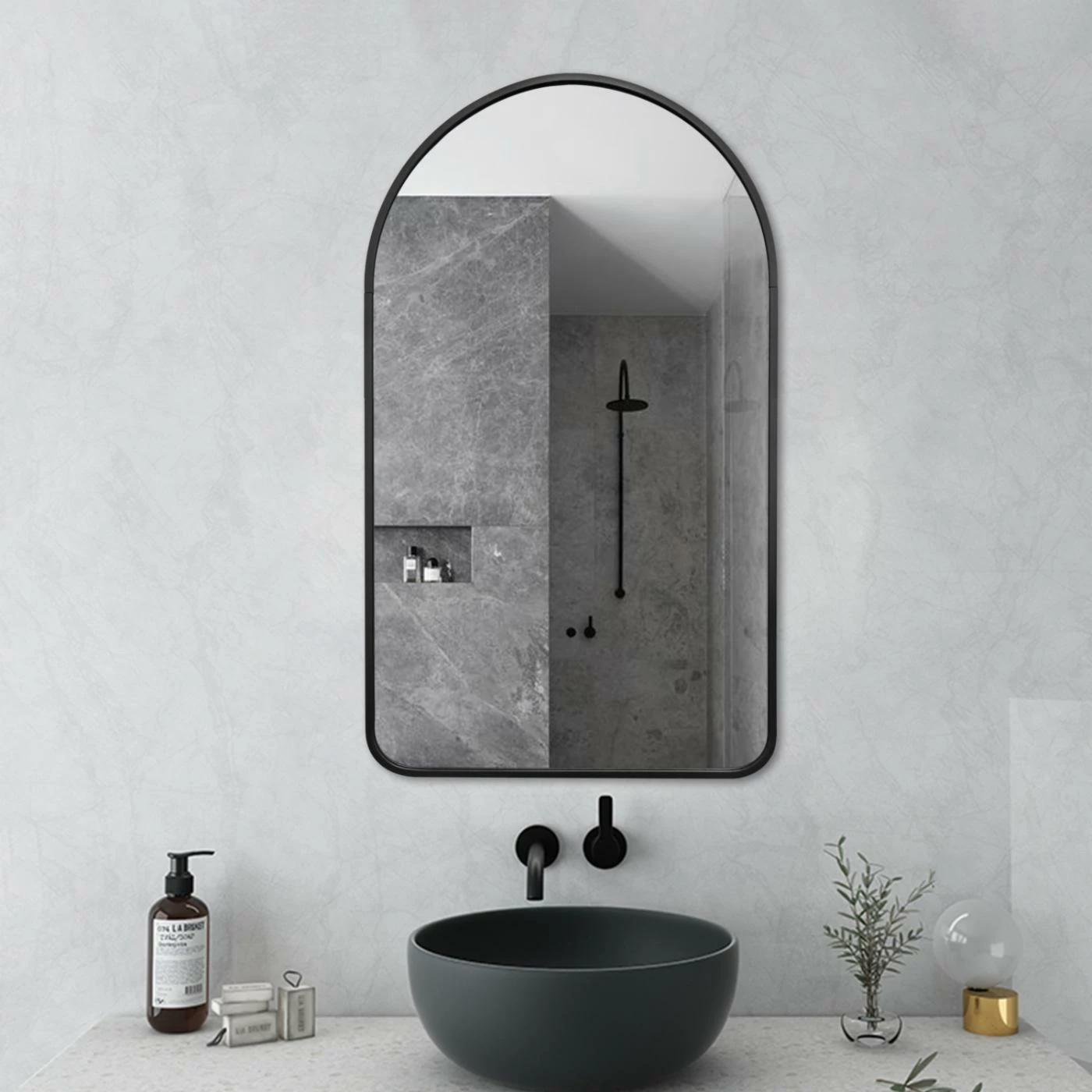Best Sale β Decor Wonderland Rita Arch Black Metal Framed Oval Wall Mirror 19.6 X 31.5 In. βοΈ