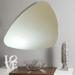 Best Pirce π Frameless Mirrors Decor Wonderland Ashley Triangle Frameless Bathroom Vanity Mirror 27.5 X 33.5 In. π