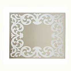 Brand new π€© Frameless Mirrors Furniture Of America Drecia Square Wall Mirror With Frosted Swirls π