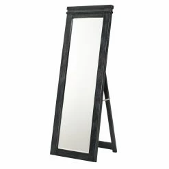 Brand new 🧨 Floor & Leaning Furniture Of America Telnam Standing Floor Mirror - 21.5W X 60.7H In. - Rustic Black 🧨
