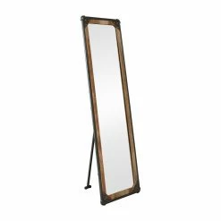 Discount 🔔 Floor & Leaning Furniture Of America Jurrill Black Free Standing Mirror - 20W X 68.88H In. 🧨