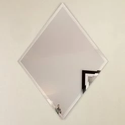 Deals 😉 Fab Glass And Mirror Frameless Diamond Beveled Wall Mirror - 22W X 34H In. ❤️