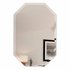 Cheapest 💯 Fab Glass And Mirror Frameless Octagon Beveled Wall Mirror 🎉