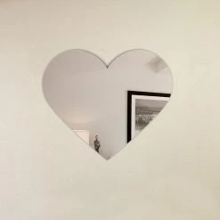 Coupon 😍 Fab Glass And Mirror Frameless Heart Shape Wall Mirror - 20W X 30H In. ⌛