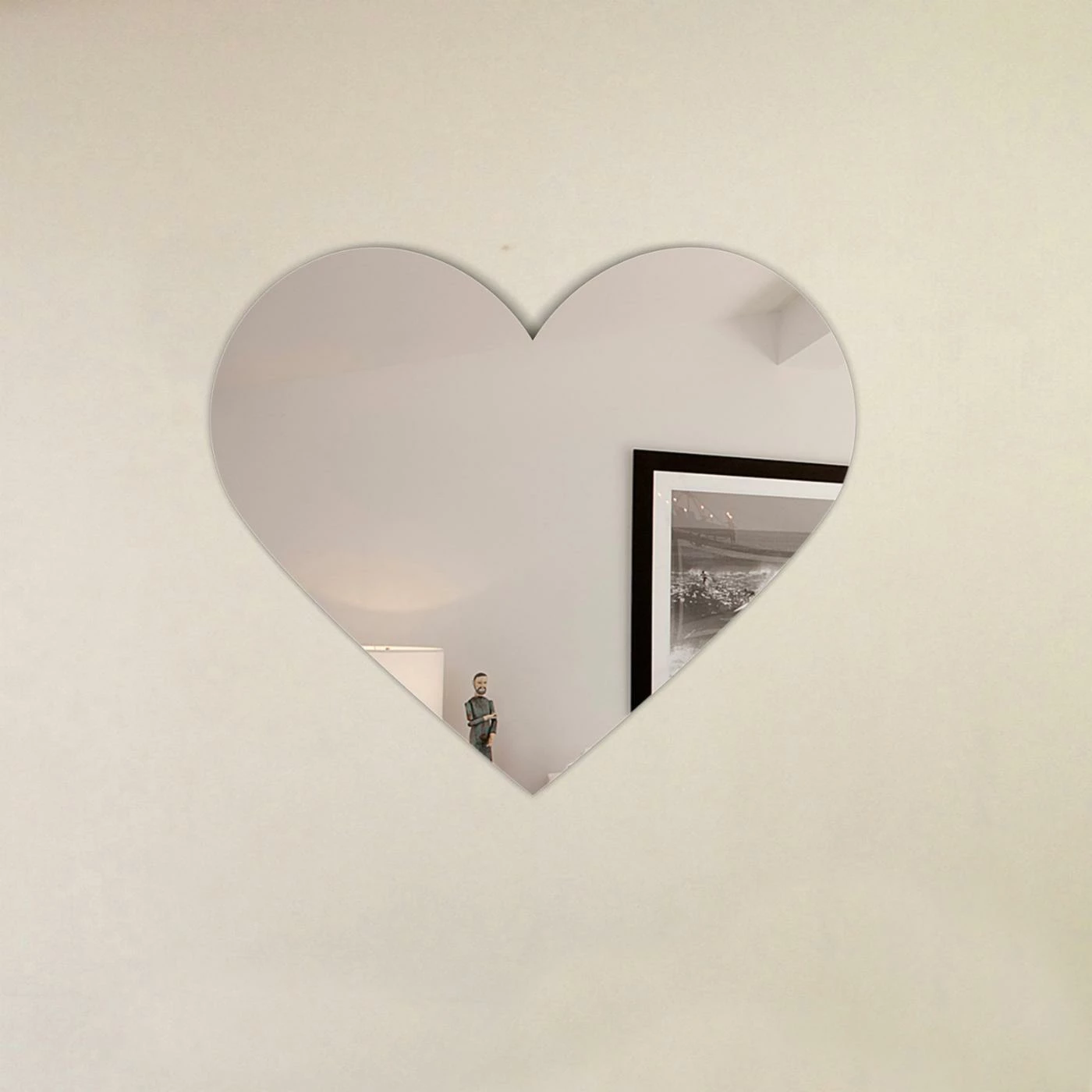 Coupon 😍 Fab Glass And Mirror Frameless Heart Shape Wall Mirror - 20W X 30H In. ⌛