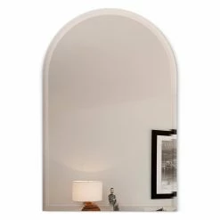Coupon ✔️ Fab Glass And Mirror Frameless Arch Beveled Wall Mirror 🤩