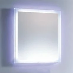 Buy 👍 Fab Glass And Mirror Rectangular LED Illuminated Bathroom Vanity Mirror - 27W X 28H In. 😀