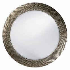 Best Sale 🌟 Elizabeth Austin Bergman Silver Oversized Round Wall Mirror - 54 Diam. In. 🤩