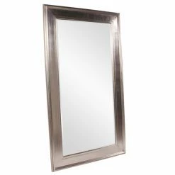 Hot Sale ❤️ Floor & Leaning Elizabeth Austin Christian Rectangle Mirror - Silver Leaf - 49W X 85H In. 🎁