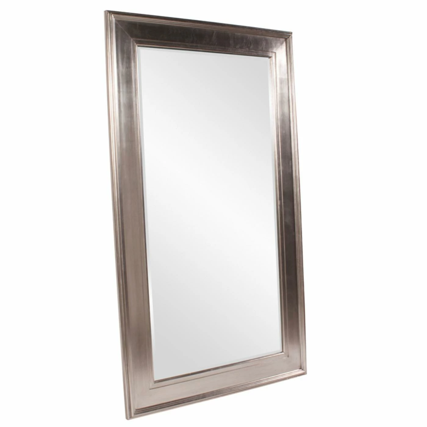 Hot Sale ❤️ Floor & Leaning Elizabeth Austin Christian Rectangle Mirror - Silver Leaf - 49W X 85H In. 🎁