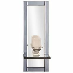 Deals 🔥 Elizabeth Austin Emerson Modern Wall Mirror With Shelf - 9W X 24H In. ⌛