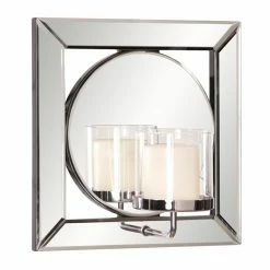 Outlet 🌟 Elizabeth Austin Lula Wall Mirror With Candle Holder - 12W X 12H In. 💯