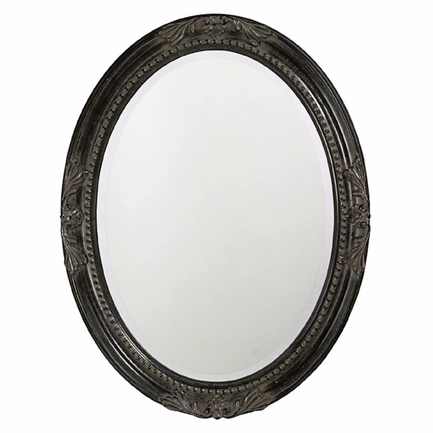 Cheapest π Bathroom Vanity Elizabeth Austin Queen Anne Oval Wall Mirror - Antique Black Finish - 25W X 33H In. βοΈ