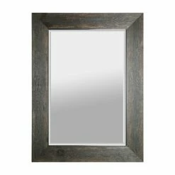 Coupon 👍 Wall Mirrorize Canada Hand Stained Wood Beveled Mirror - 34W X 46H In. 💯