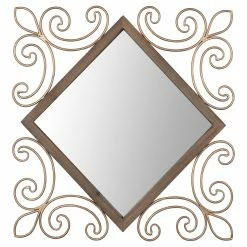 Coupon 😍 Stratton Home Décor Stratton Home Decor Traditional Diamond Scroll Mia Wall Mirror ⌛