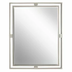 Discount 🧨 Kichler Hendrik Brushed Nickel Wall Mirror - 24W X 30H In. 🎉