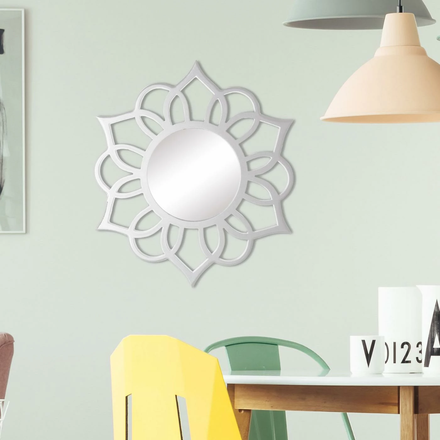 Hot Sale ๐ Wall Nielsen Bainbridge Round Ornate Accent Mirror - 20.5W X 17.75H In. ๐คฉ