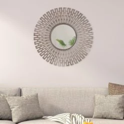 Top 10 ๐ Wall Nielsen Bainbridge Champagne Round Geometric Sunburst Mirror - 27.75W X 27.75H In. ๐