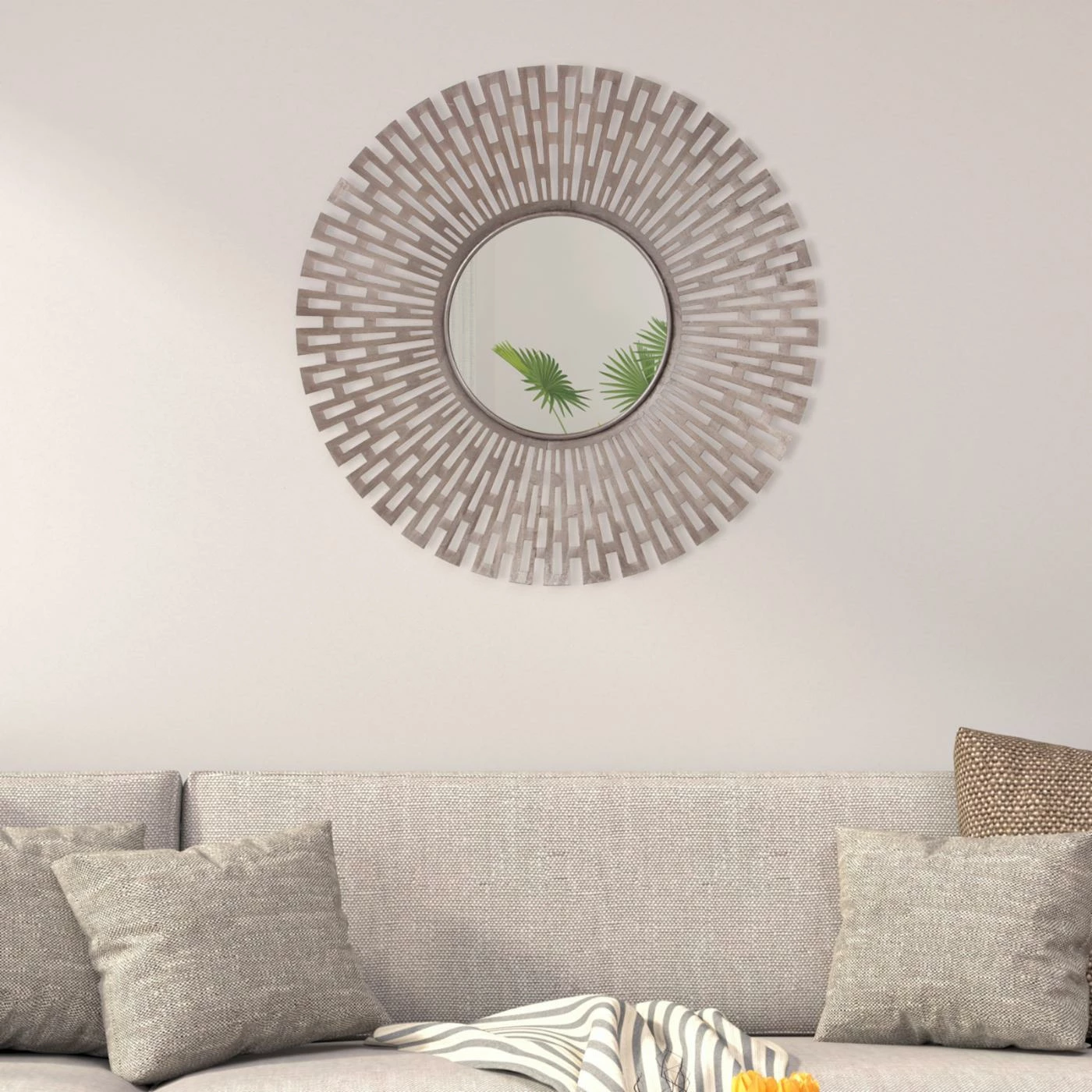 Top 10 ๐ Wall Nielsen Bainbridge Champagne Round Geometric Sunburst Mirror - 27.75W X 27.75H In. ๐
