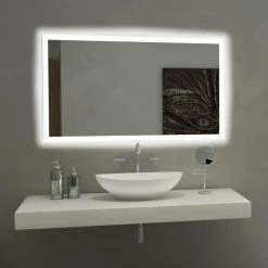 Hot Sale π Bathroom Vanity Paris Mirror Rectangle Bathroom Mirror With LED Backlights βοΈ