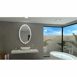 Flash Sale ⌛ Bathroom Vanity Paris Mirror Dimmable Galaxy Illuminated Oval Vanity Mirror ✔️