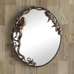 Coupon 🔥 San Pacific International Octopus Oval Wall Mirror 👏