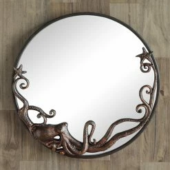 Coupon 🥰 San Pacific International Octopus Round Wall Mirror 🤩