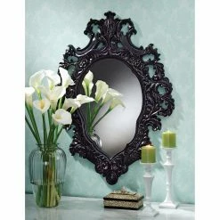 Buy ⌛ Wall Design Toscano Madame Antoinette Ebony Salon Mirror 🔥