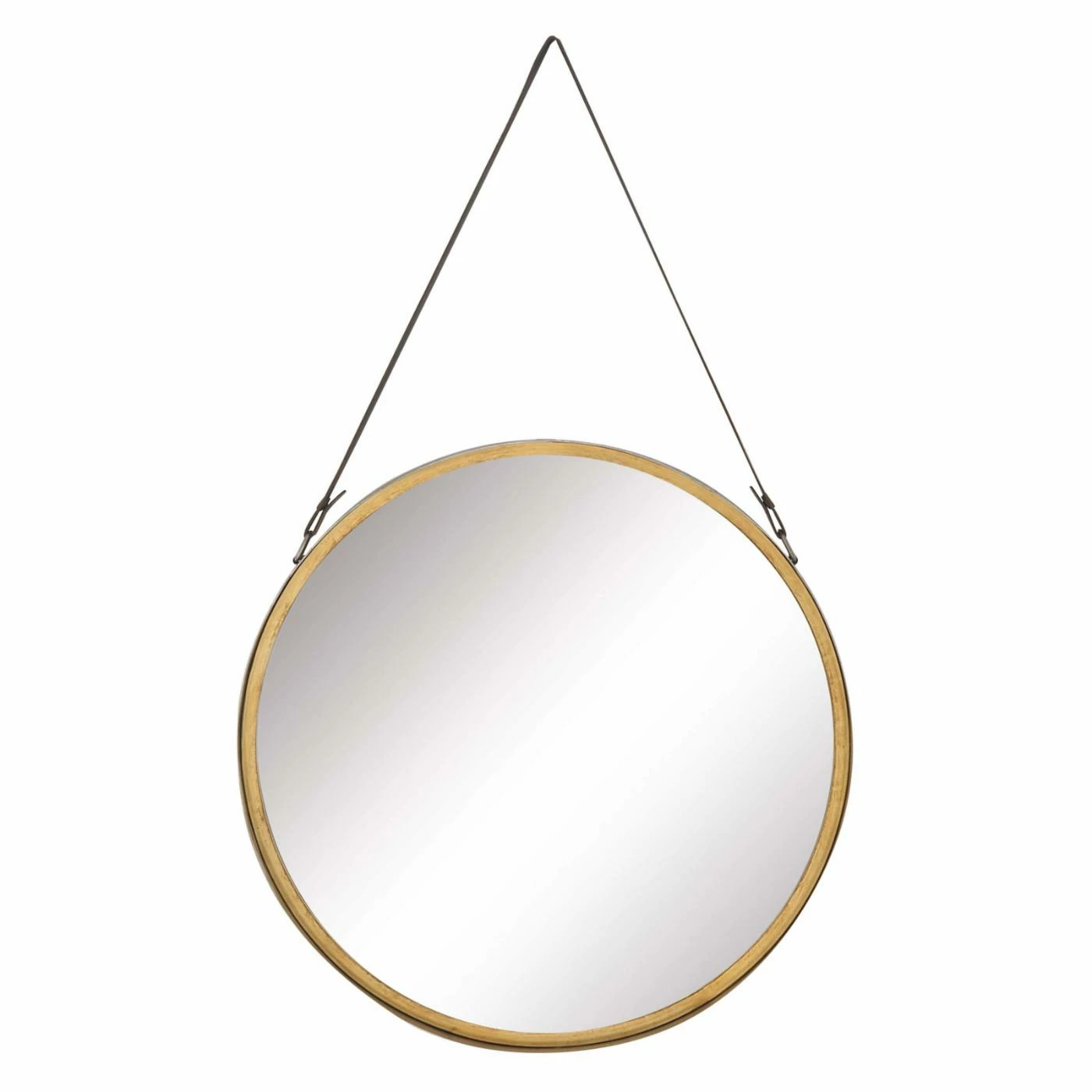 Wholesale π₯ Wall DecMode Yellow Iron Mirror With Hanging Strap - 20W X 33H In. π