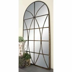 Cheap 😍 DecMode Arched Window Pane Wall Mirror 🤩
