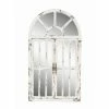 Best Pirce 💯 DecMode Distressed White Wooden Arched Window Wall Mirror - 26W X 46H In. 🔔