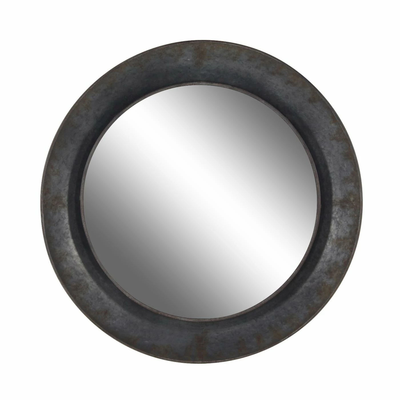 New 𧨠DecMode Round Wood And Iron Wall Mirror - 35W X 35H In. β¨