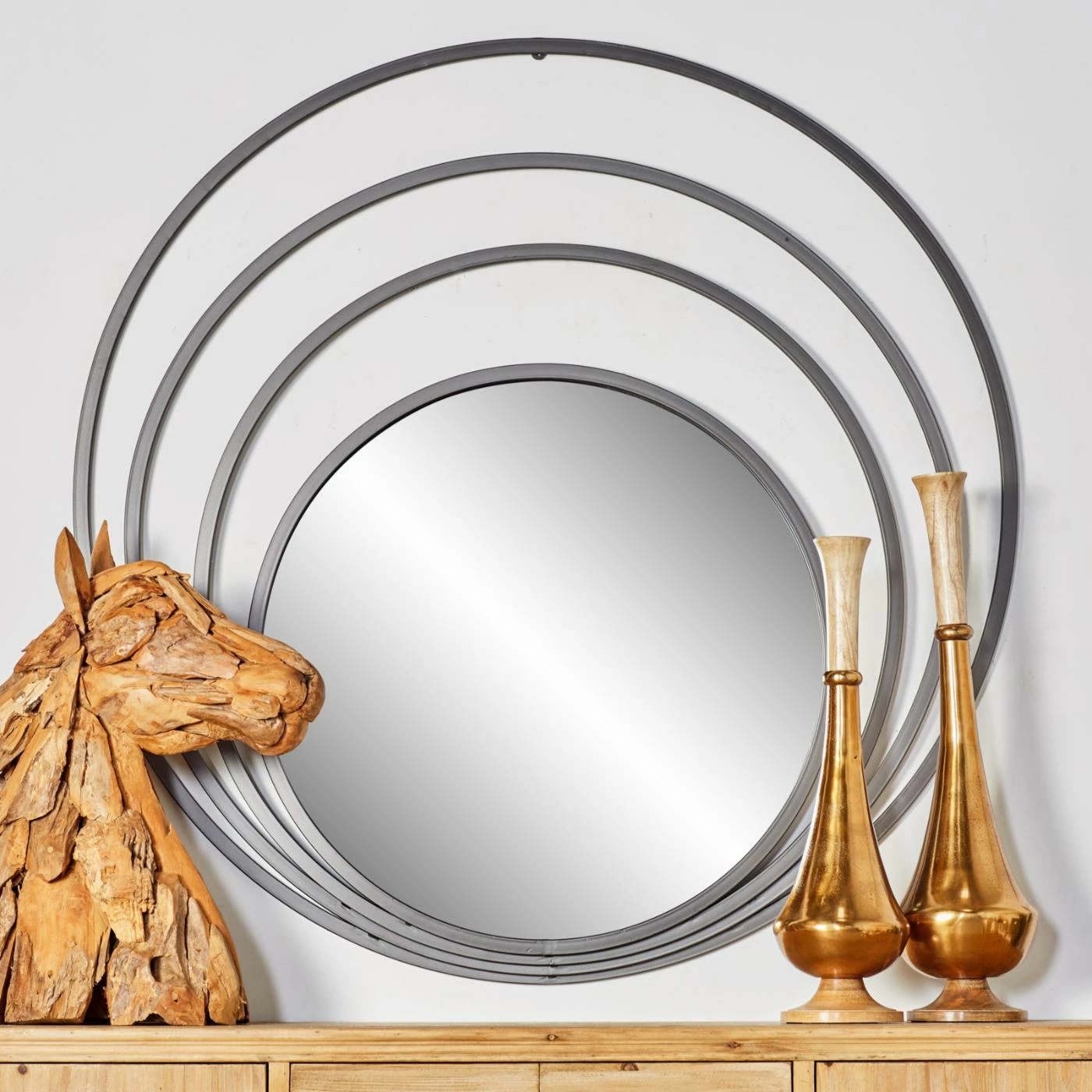 Coupon π₯° DecMode Iron Concentric Wall Mirror π₯