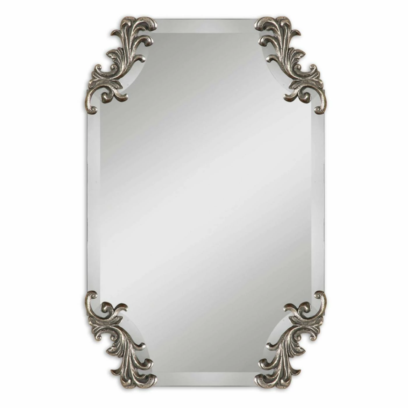 Buy β Frameless Mirrors Uttermost Andretta Silver Decorative Corners Wall Mirror - 19.25W X 29.25H In. βοΈ