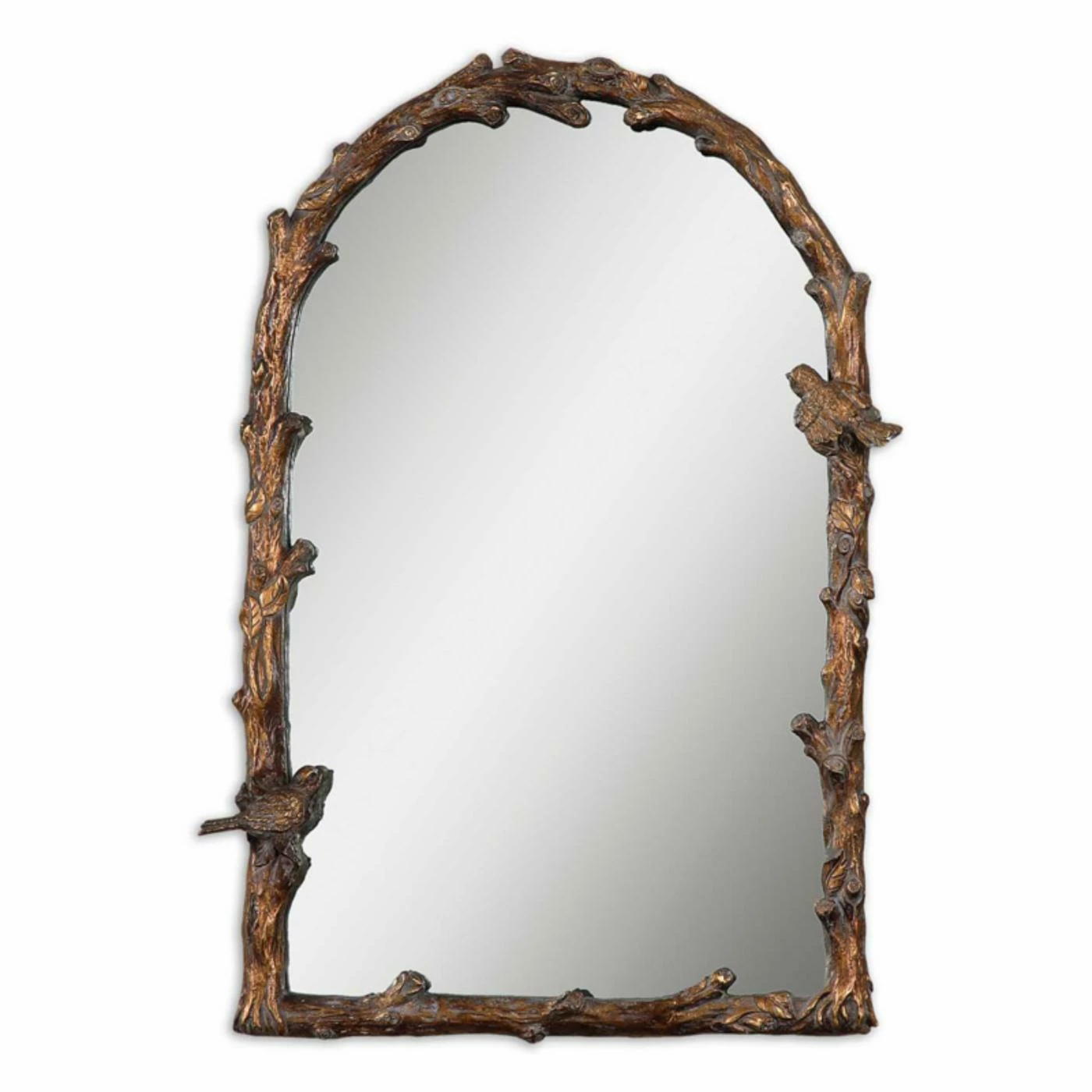 Budget π― Uttermost Paza Bird & Vine Arched Wall Mirror - 25.5W X 36.75H In. π