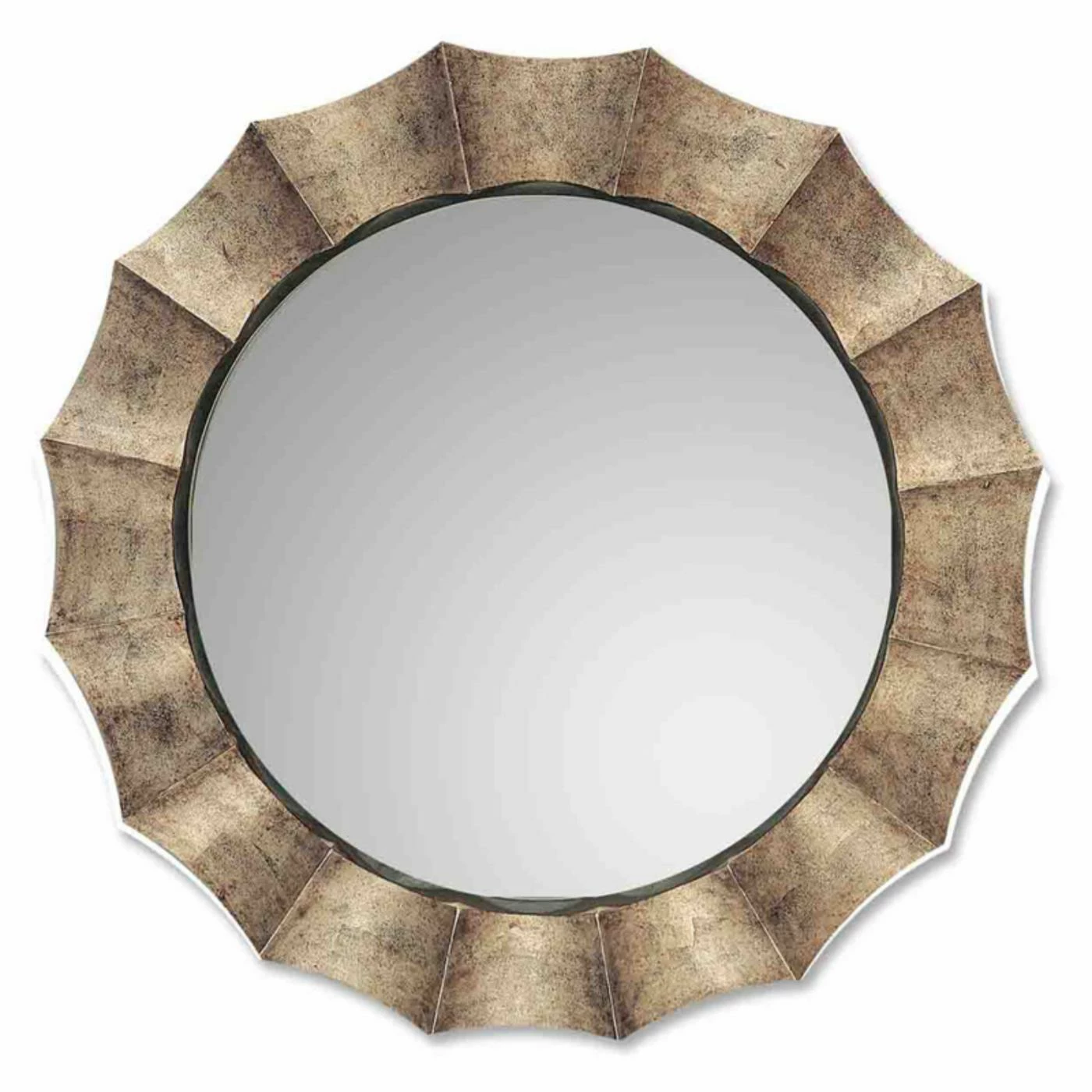 Best Sale π Uttermost Gotham Silver Leaf & Black Wall Mirror - 41 Diam. In. π