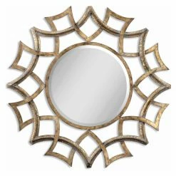 Cheapest 🔥 Uttermost Demarco Antiqued Gold Metal Decorative Wall Mirror - 40.25 Diam. In. 🔥