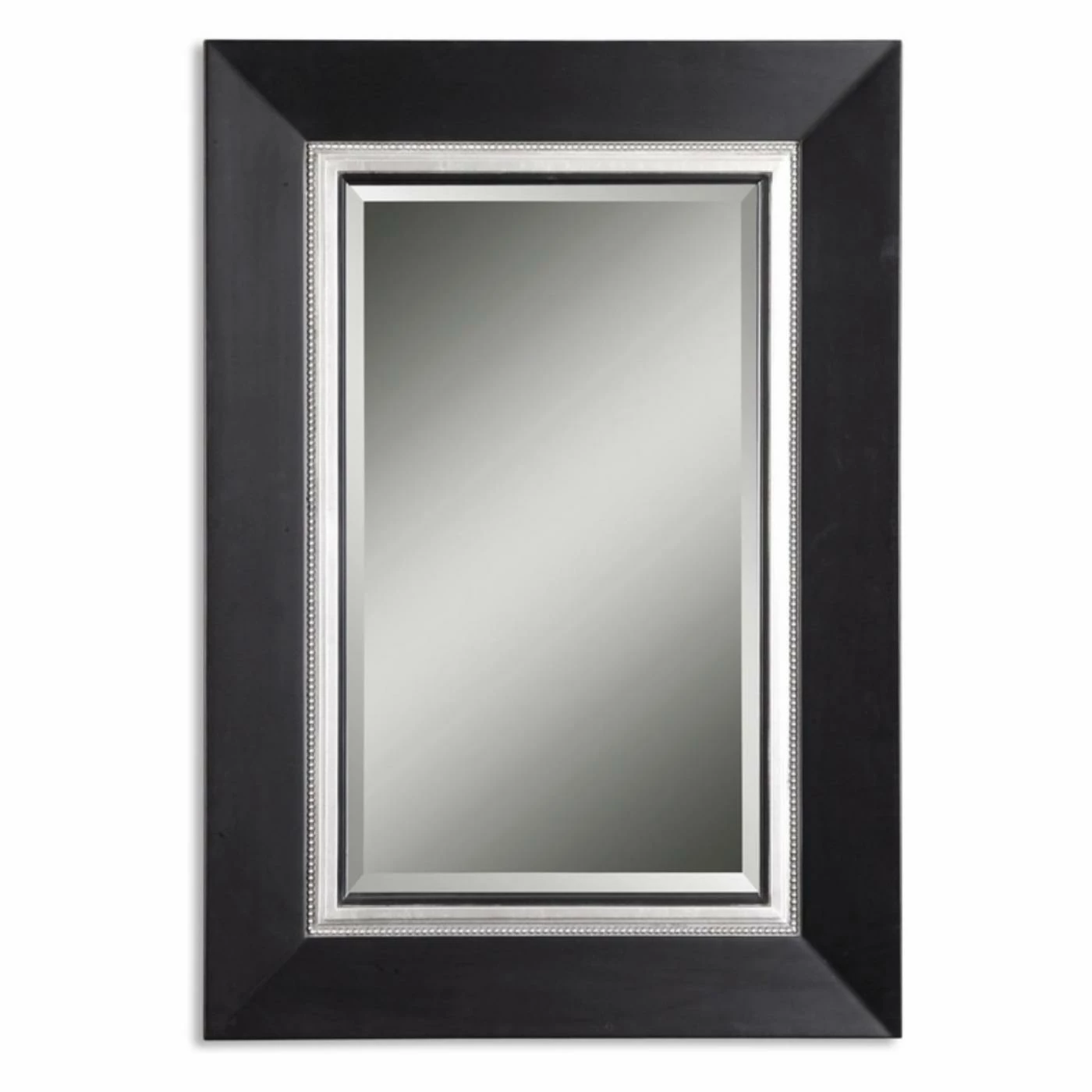 Flash Sale 𧨠Bathroom Vanity Uttermost Whitmore Matte Black & Silver Vanity Wall Mirror - 30W X 40H In. β