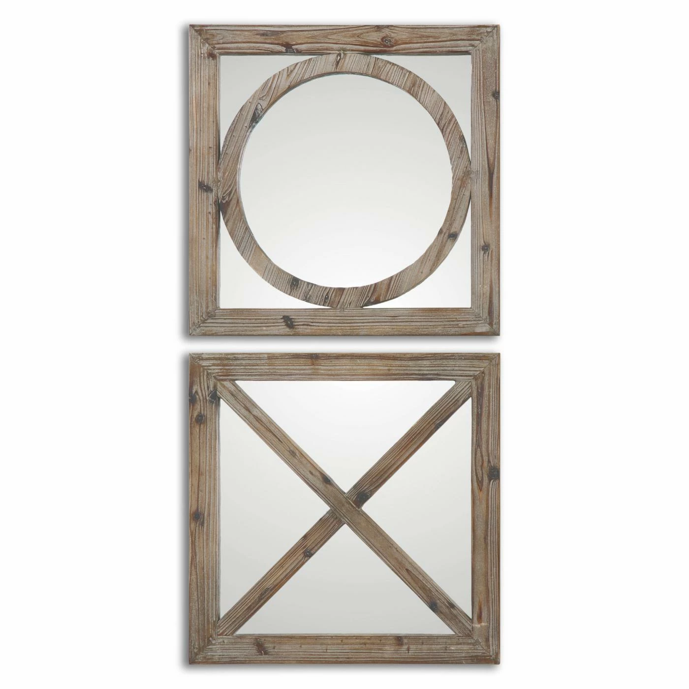 Deals ๐ Mirror Sets HN Home Arion Modern Farmhouse Wooden Mirrors - Set Of 2 - 18W X 18H In. ๐คฉ