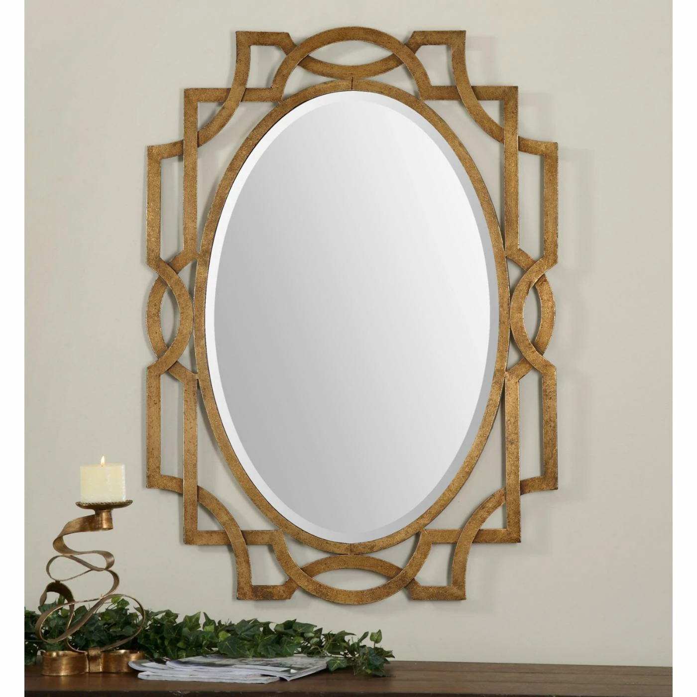 New ๐คฉ Wall Uttermost Margutta Gold Oval Mirror - 29.5W X 41H In. ๐